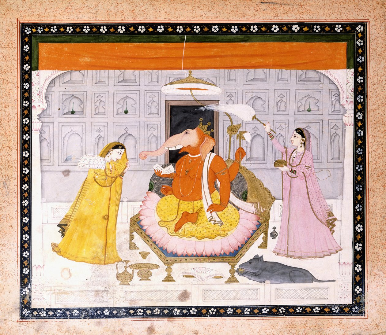 Ganesh imádata, 1790 körül alkotó: Giulio Carlini