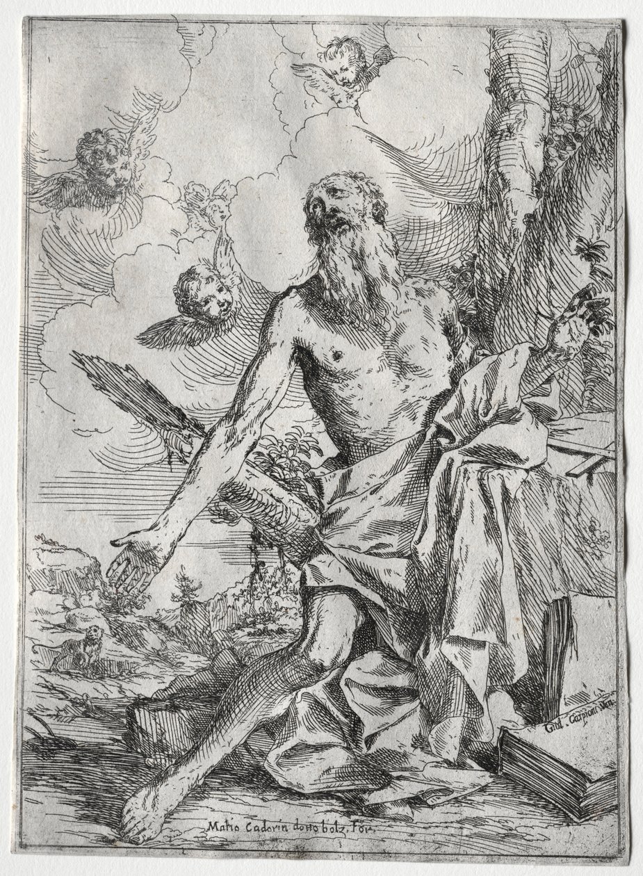 Szent Jeromos. alkotó: Giulio I Carpioni