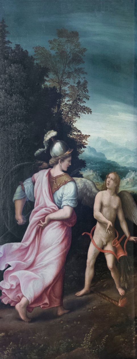 Minerva szidja Ámort alkotó: Giulio Romano