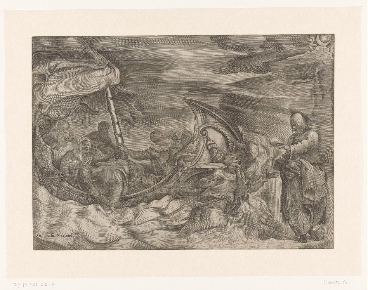 Krisztus a vízen jár alkotó: Giulio Sanuto (attributed to)