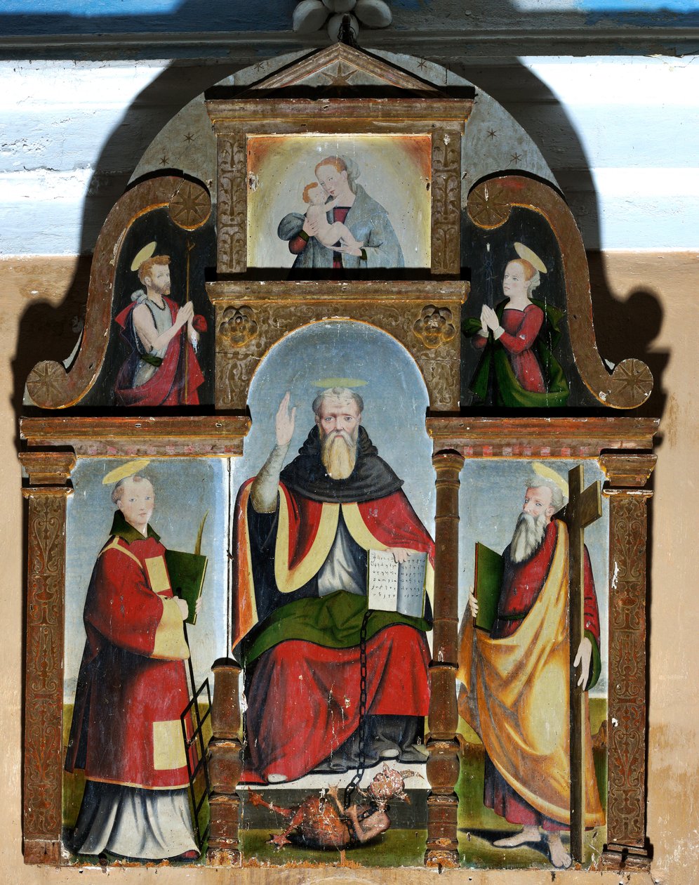 Szent Bernát triptichon, 1578 körül (festmény) alkotó: Giulio de Rossi