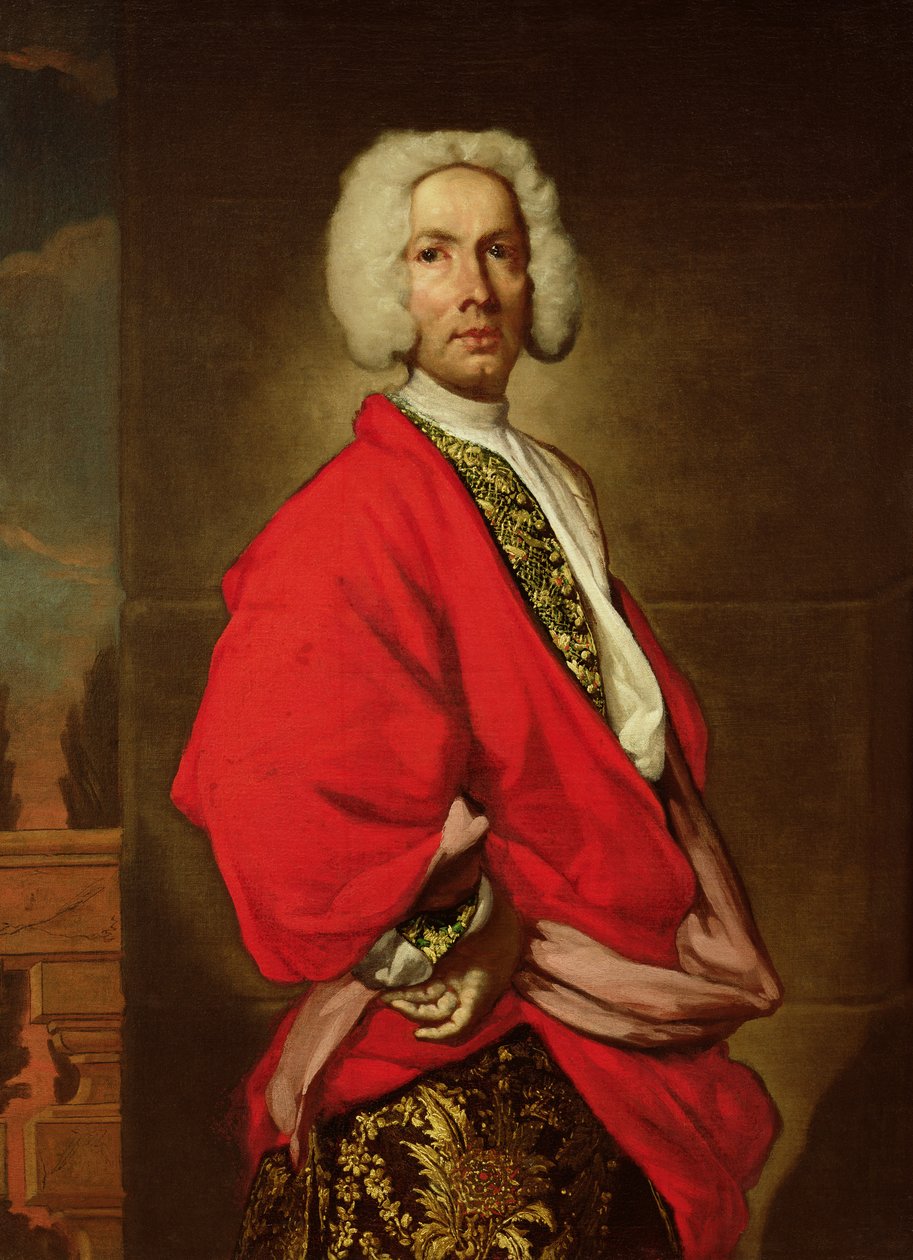 Férfi portré, korábban Galeatius Secco Suardo grófként azonosították, 1710-20 körül. alkotó: Giuseppe Ghislandi
