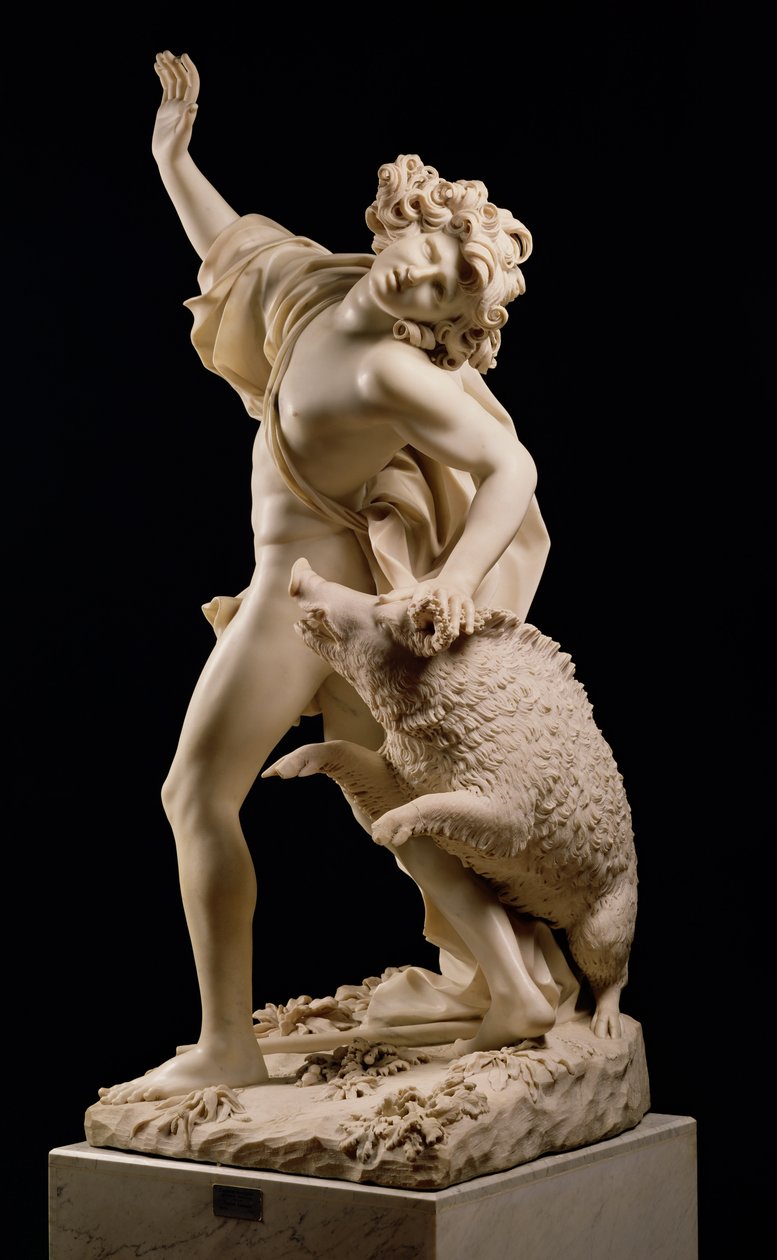 Adonis halála, 1709 (márvány) alkotó: Giuseppe Mazzuoli
