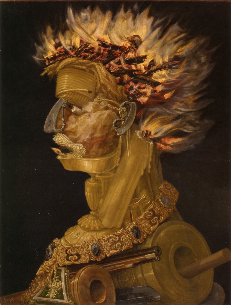 Német: Feuer Fire alkotó: Giuseppe Arcimboldo