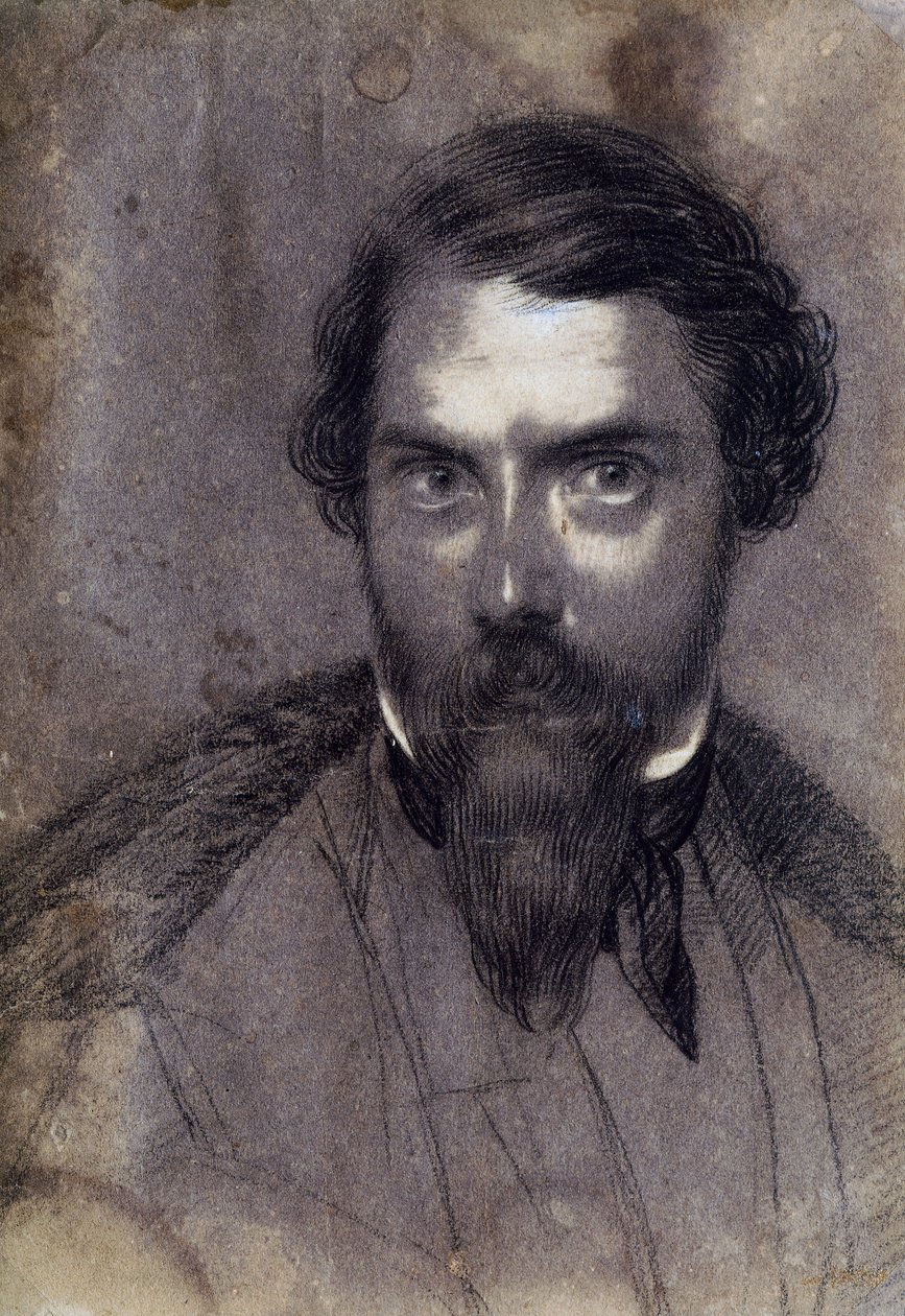 Önarckép (kréta papíron) alkotó: Giuseppe Baldini