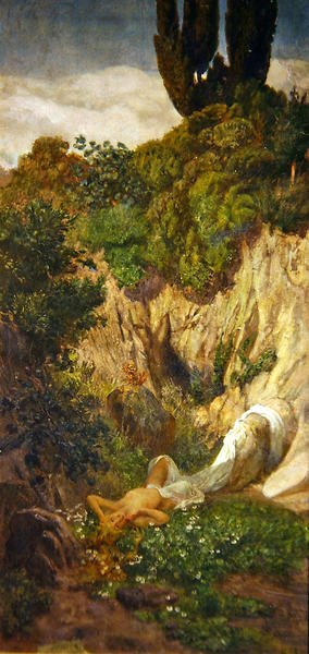 Nimfa, 1890 (tempera a fedélzeten) alkotó: Giuseppe Cellini
