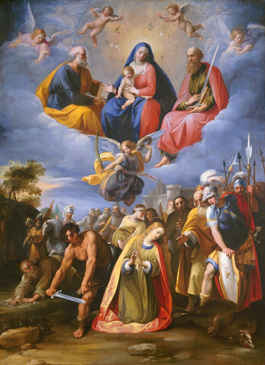 Szent Margit mártíromsága, Kr. e. 16081611. alkotó: Giuseppe Cesari