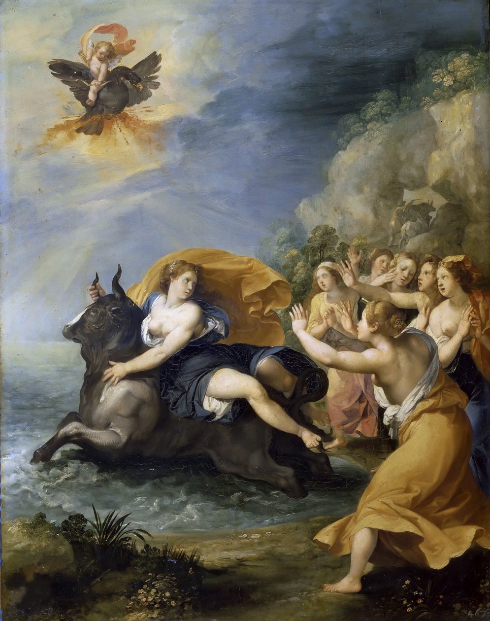 Európa megerőszakolása, 1604 körül. alkotó: Giuseppe Cesari