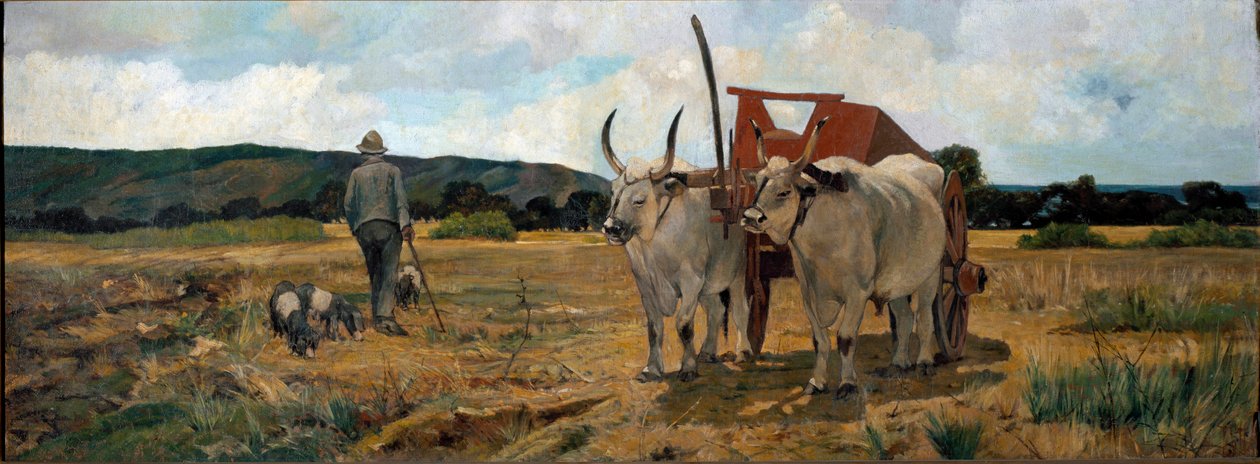 Táj Maremmában (olaj, vászon alkotó: Giuseppe Fattori