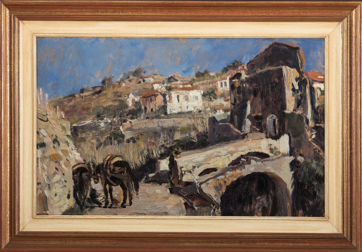 Táj (olaj a panelen) alkotó: Giuseppe Graziosi