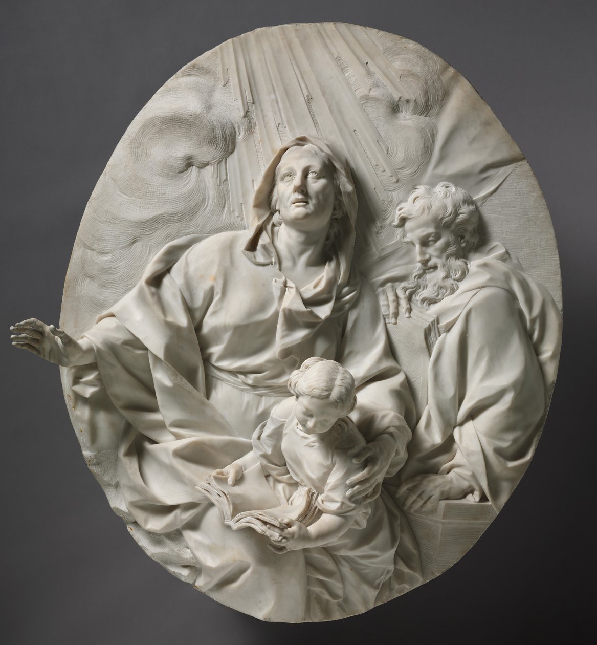 A Szűz nevelése, 1700 körül alkotó: Giuseppe Mazzuoli