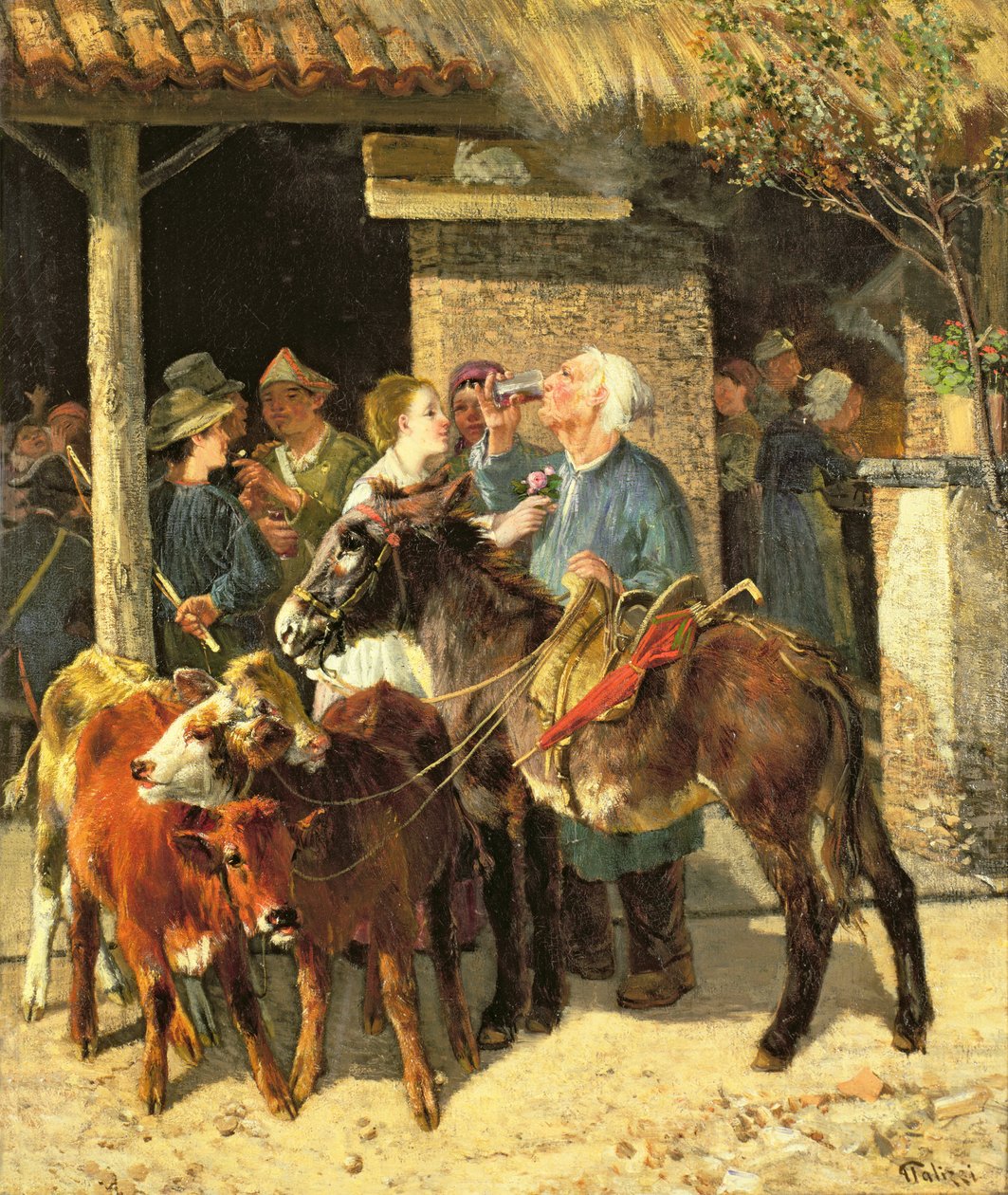 A borjúkereskedő alkotó: Giuseppe Palizzi
