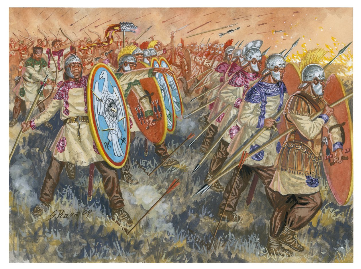 Adrianopoli csata (Hadrianopolis) alkotó: Giuseppe Rava