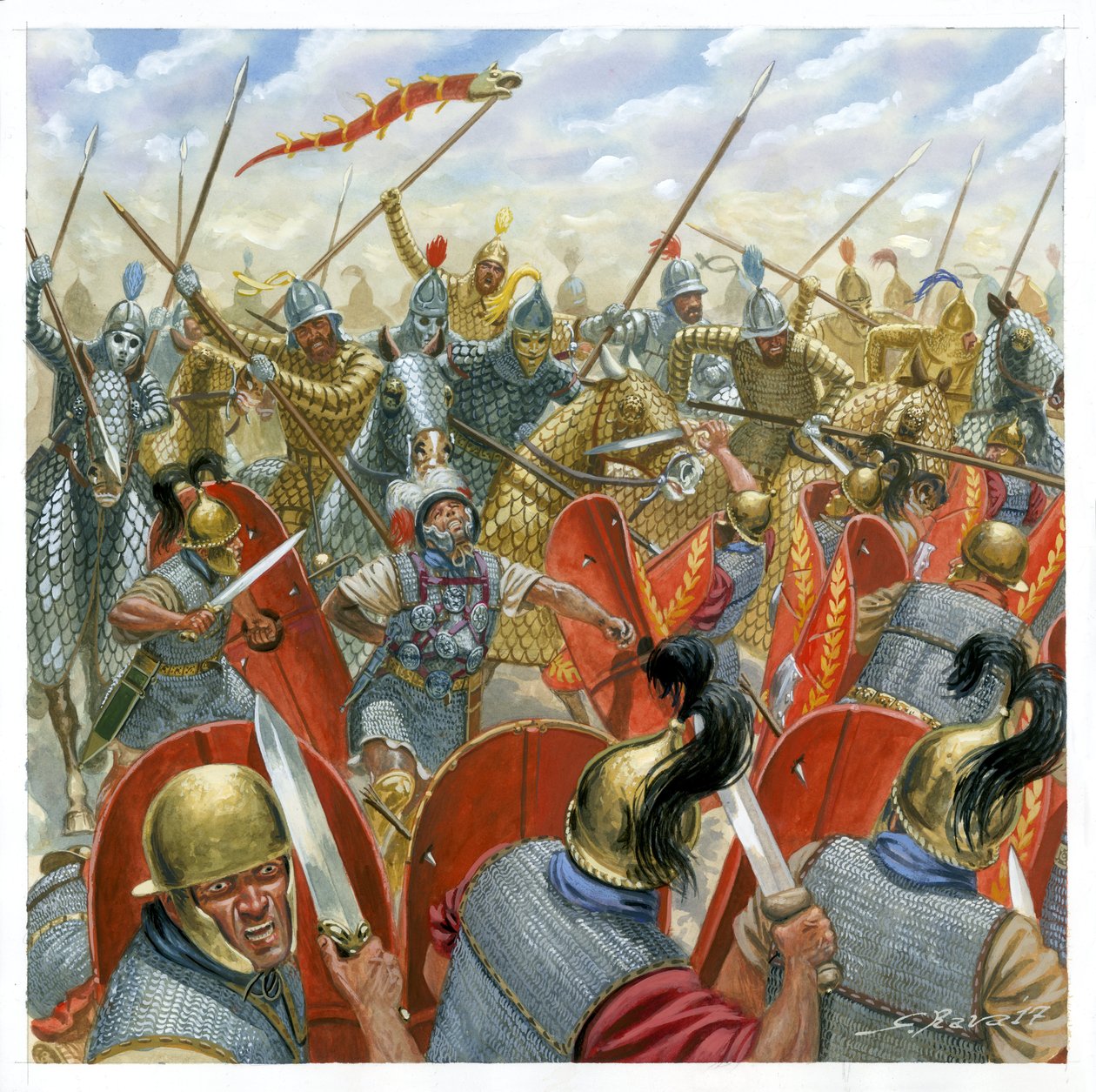 Carrhae-i csata alkotó: Giuseppe Rava