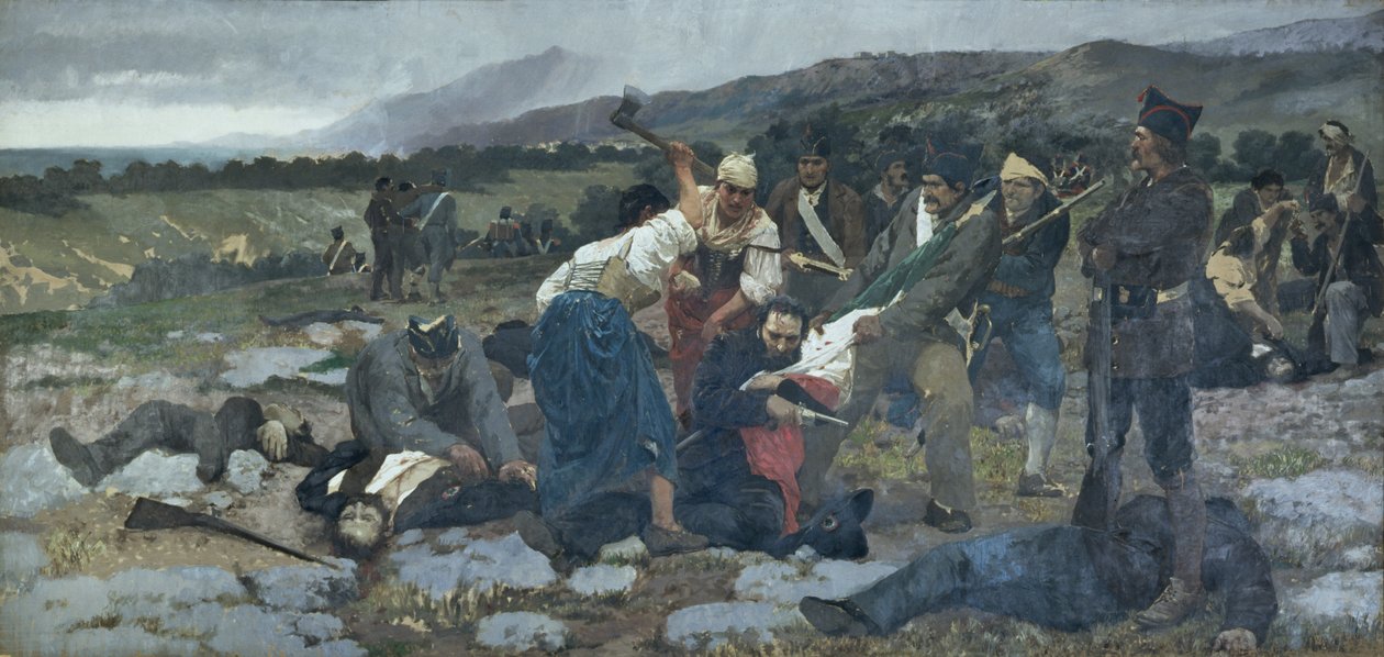 Carlo Pisacane halála alkotó: Giuseppe Sciuti