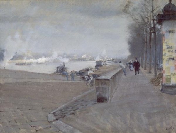 Szajna Párizsban alkotó: Giuseppe de Nittis