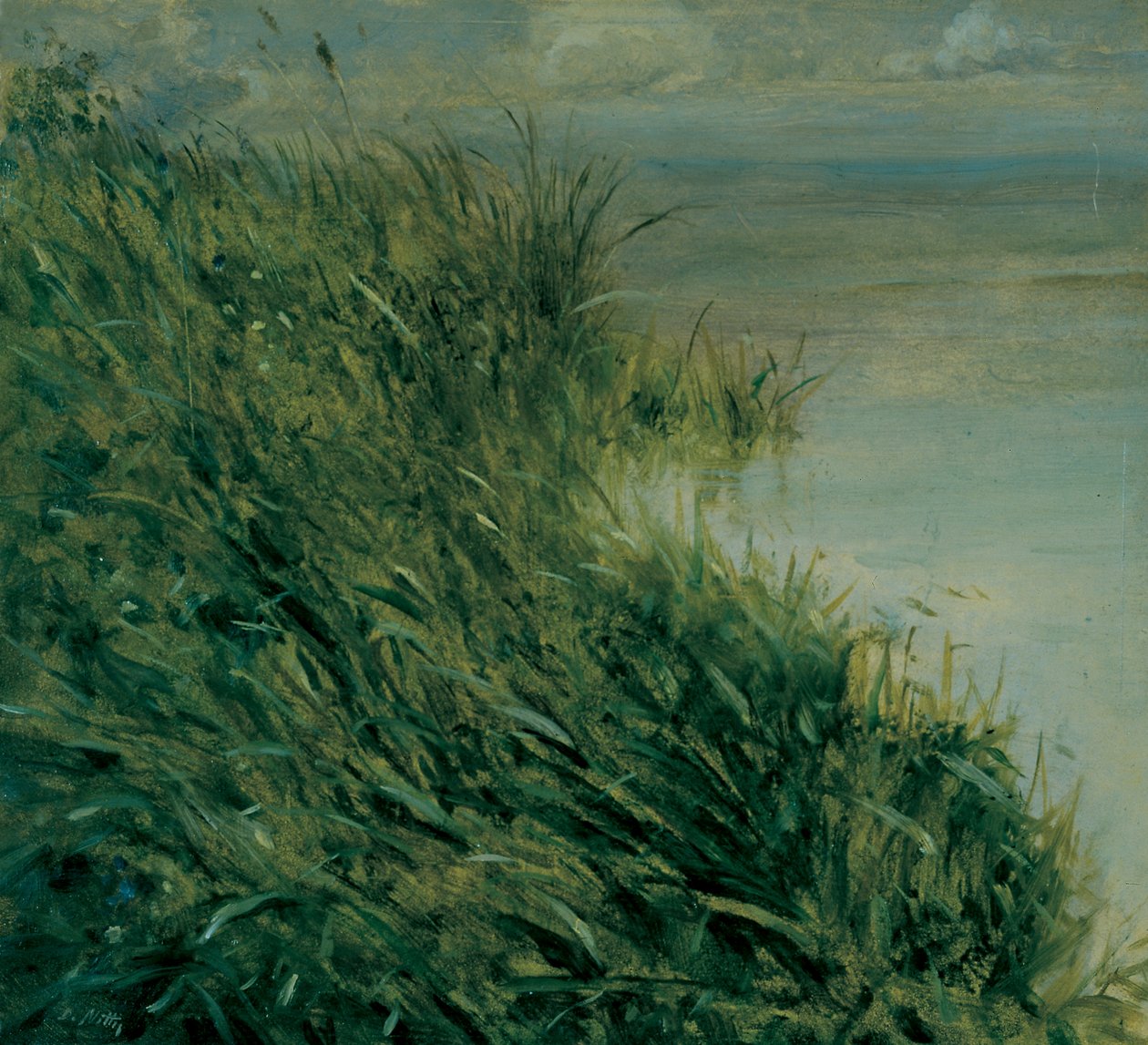 A mocsár tanulmányozása alkotó: Giuseppe or Joseph de Nittis