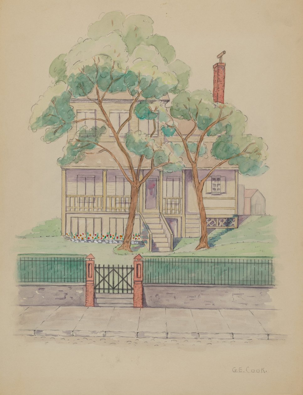 Stewart-ház, c. 1936. alkotó: Gladys Cook