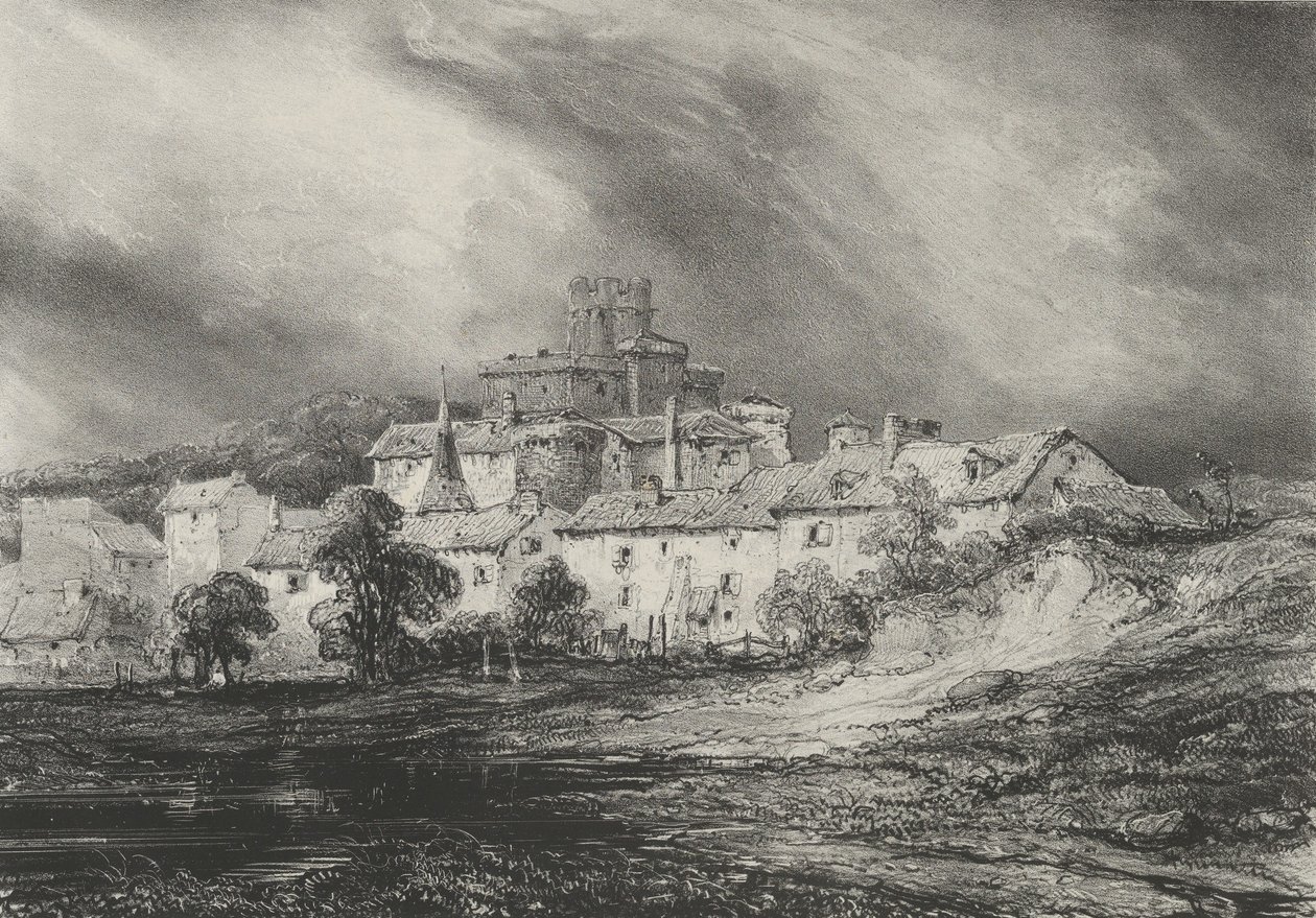 Pont-Gibaud kastélya, 1830. alkotó: Godefroy Engelmann