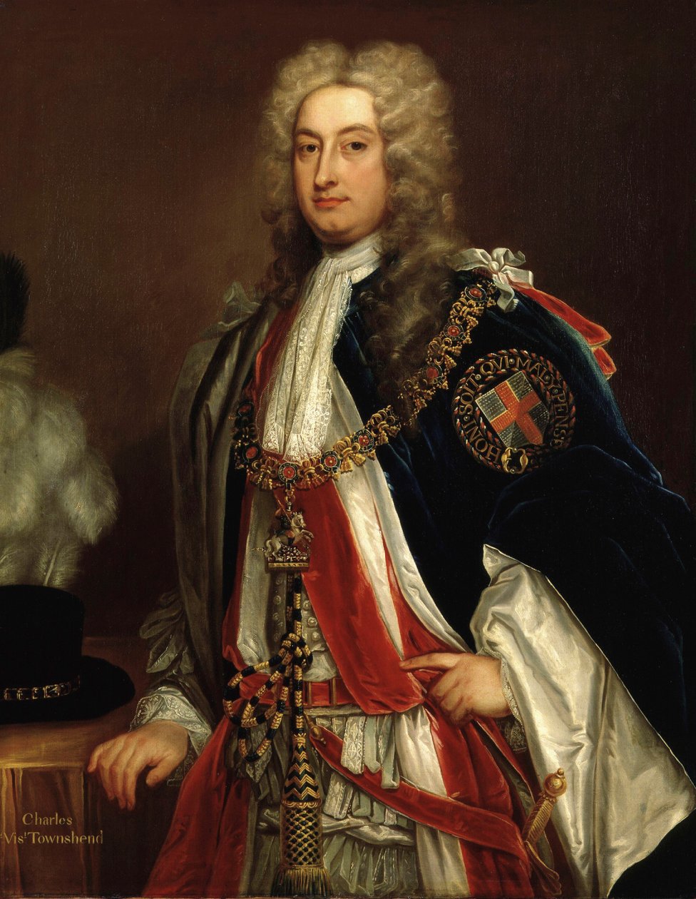 Charles, Townshend 2. vikomtja, 1715-20 körül alkotó: Godfrey Kneller