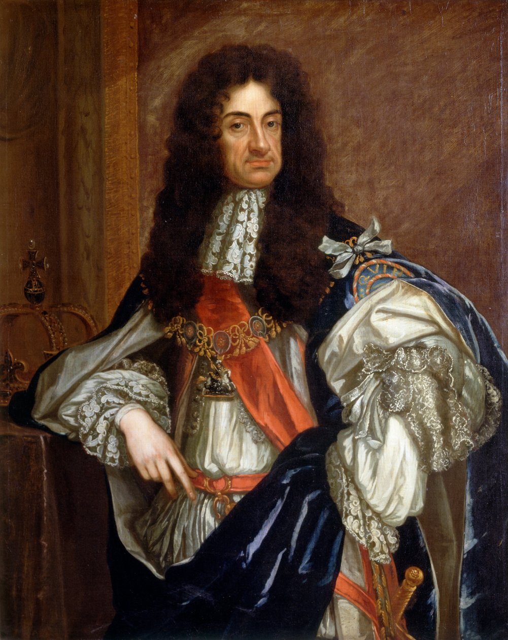 II. Károly (olaj, vászon) alkotó: Godfrey (studio of) Kneller