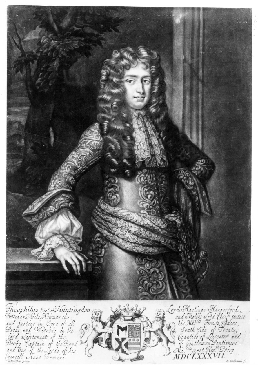 Theophilus Hastings, Huntingdon hetedik grófja (mezzotint) alkotó: Godfrey Kneller
