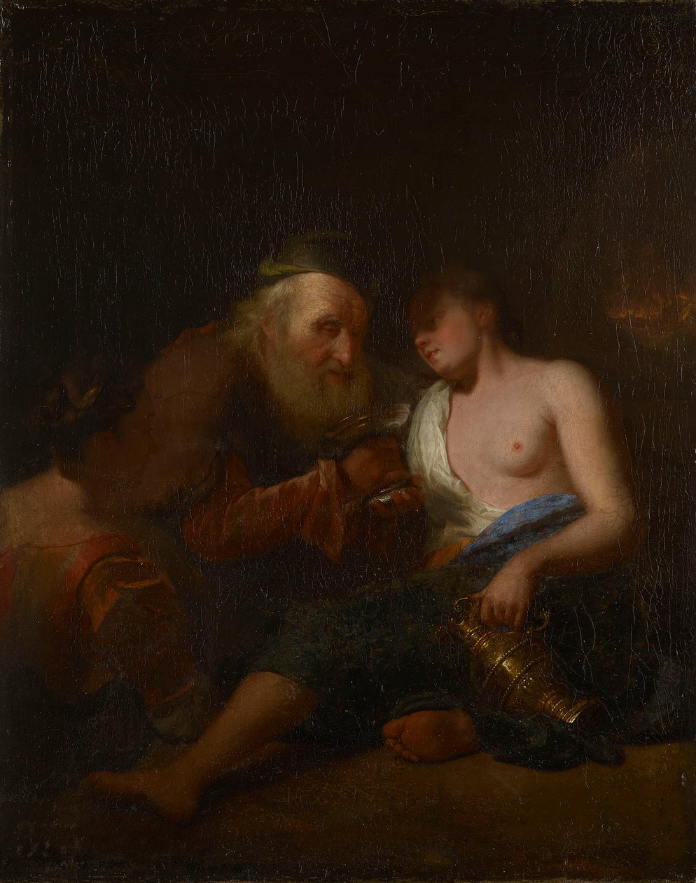 Lót és lányai alkotó: Godfried Schalcken