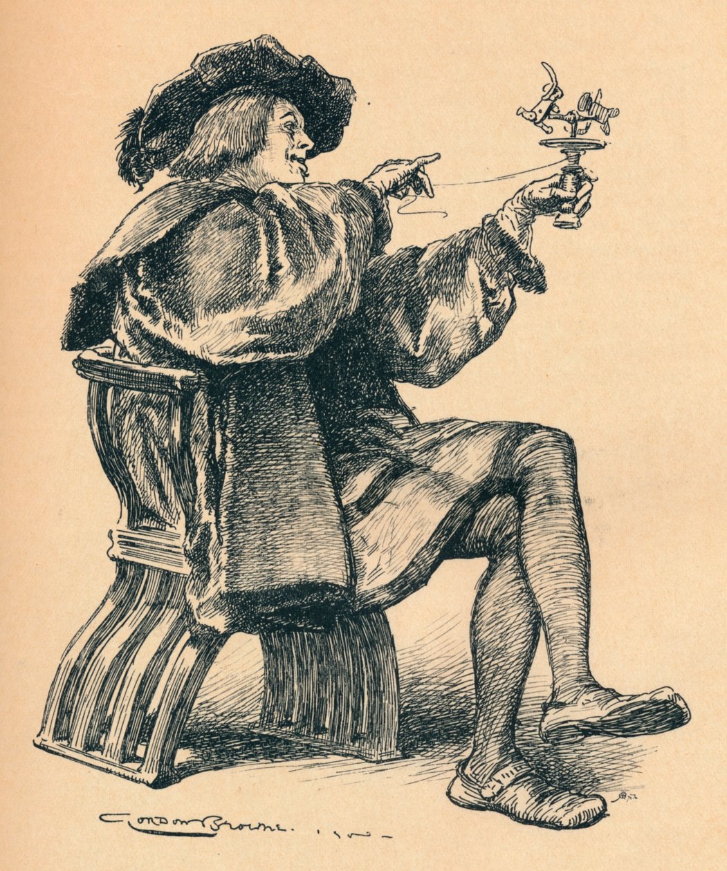A bábok, c1900 alkotó: Gordon Frederick Browne