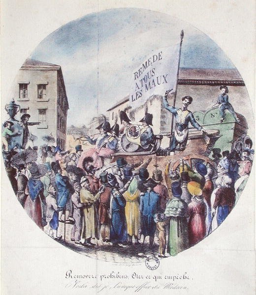A sarlatán (színes litográfia) alkotó: Gottfried or Godefroy Engelmann