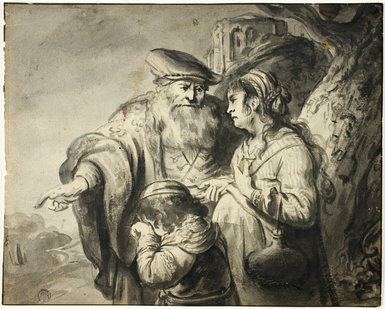 Hágár kiűzése alkotó: Govaert Flinck