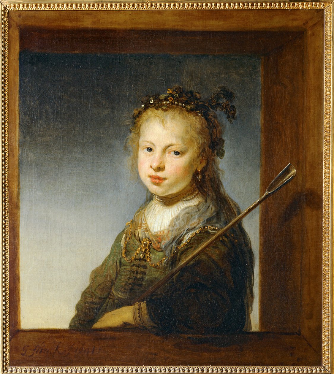 Kislány pásztorlányként ... alkotó: Govaert Flinck