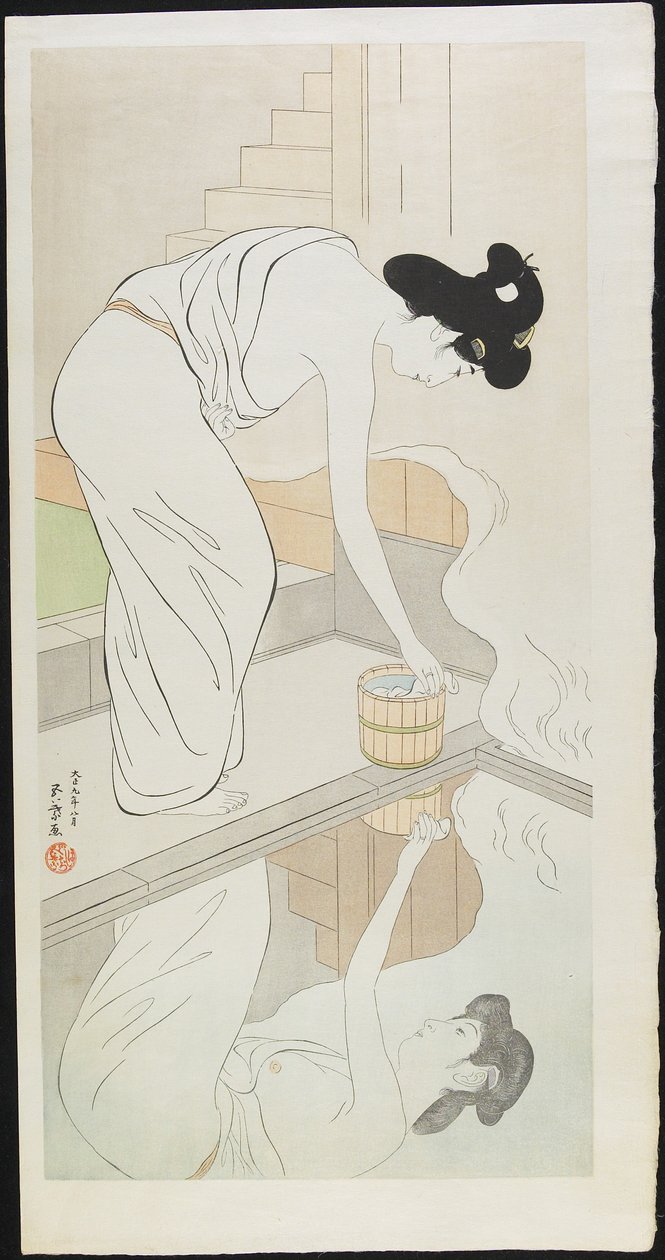 Nő a Hot Springsben, 1929 után alkotó: Goyo Hashiguchi
