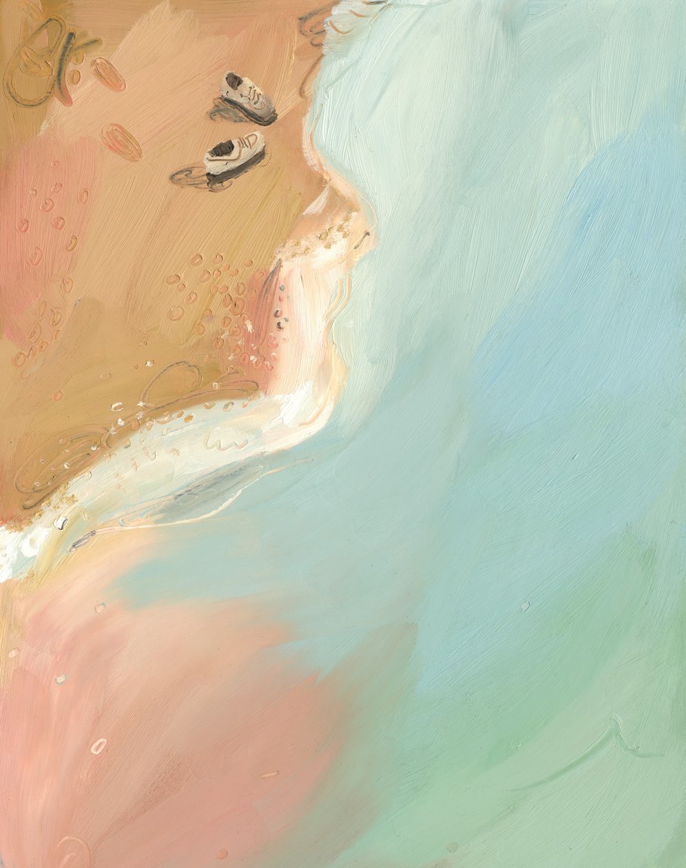 Beach, 2013 (olaj, papír) alkotó: Grace Helmer