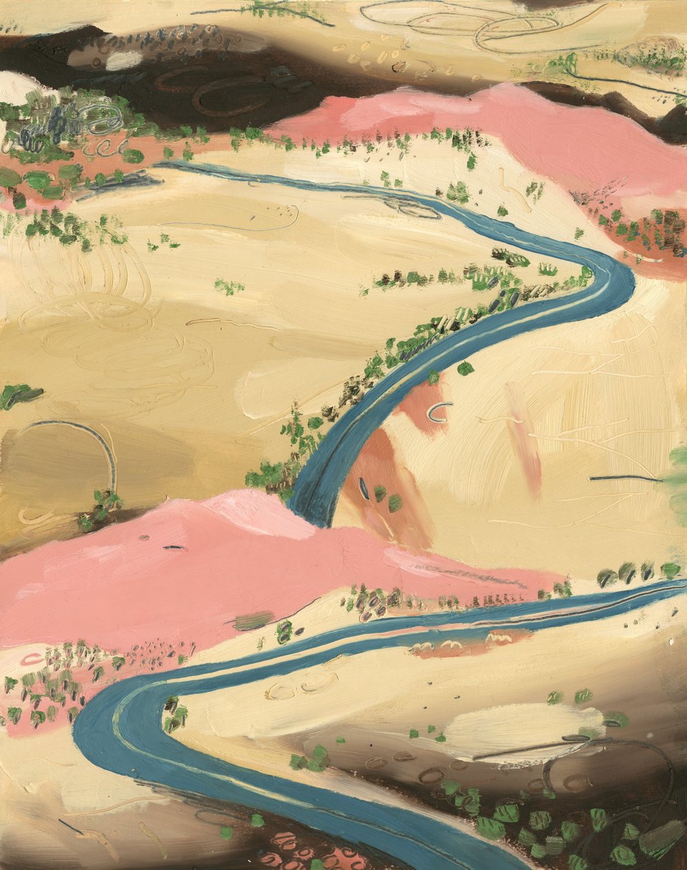 Road, 2013 (olaj, papír) alkotó: Grace Helmer