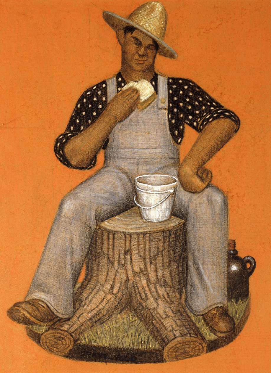 Bérelt ember, alkotó: Grant Wood