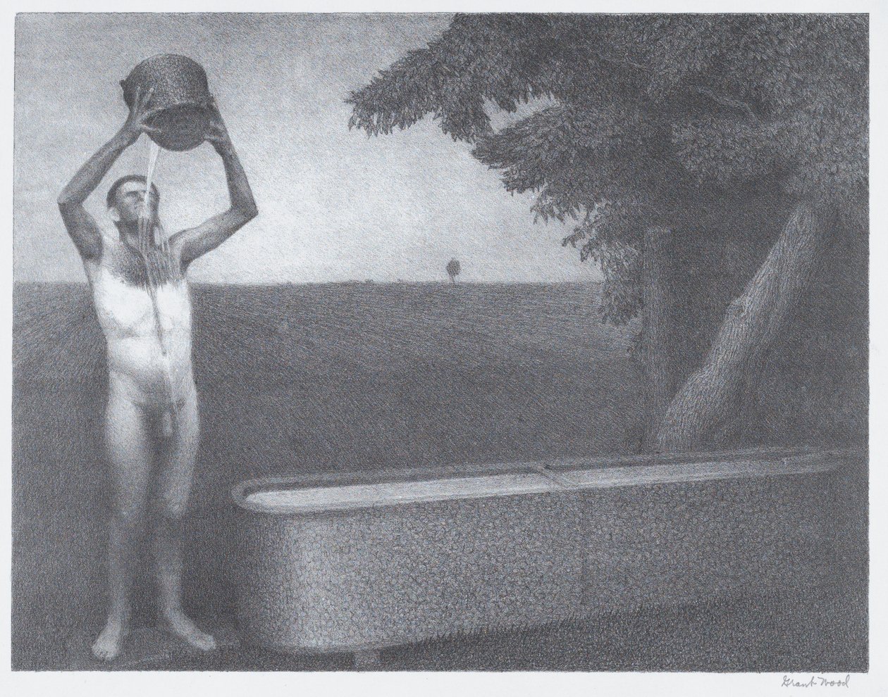 Fülledt éjszaka, 1939 alkotó: Grant Wood
