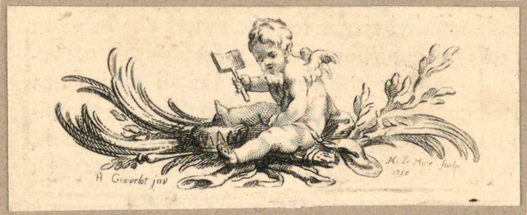 Farok, Putto lapáttal alkotó: Gravelot