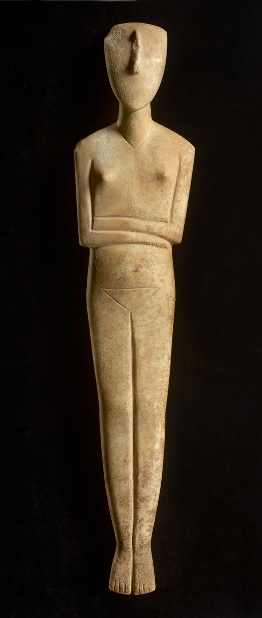 Kükladikus figura, Amorgos, ie 2500 körül (márvány) alkotó: Greek