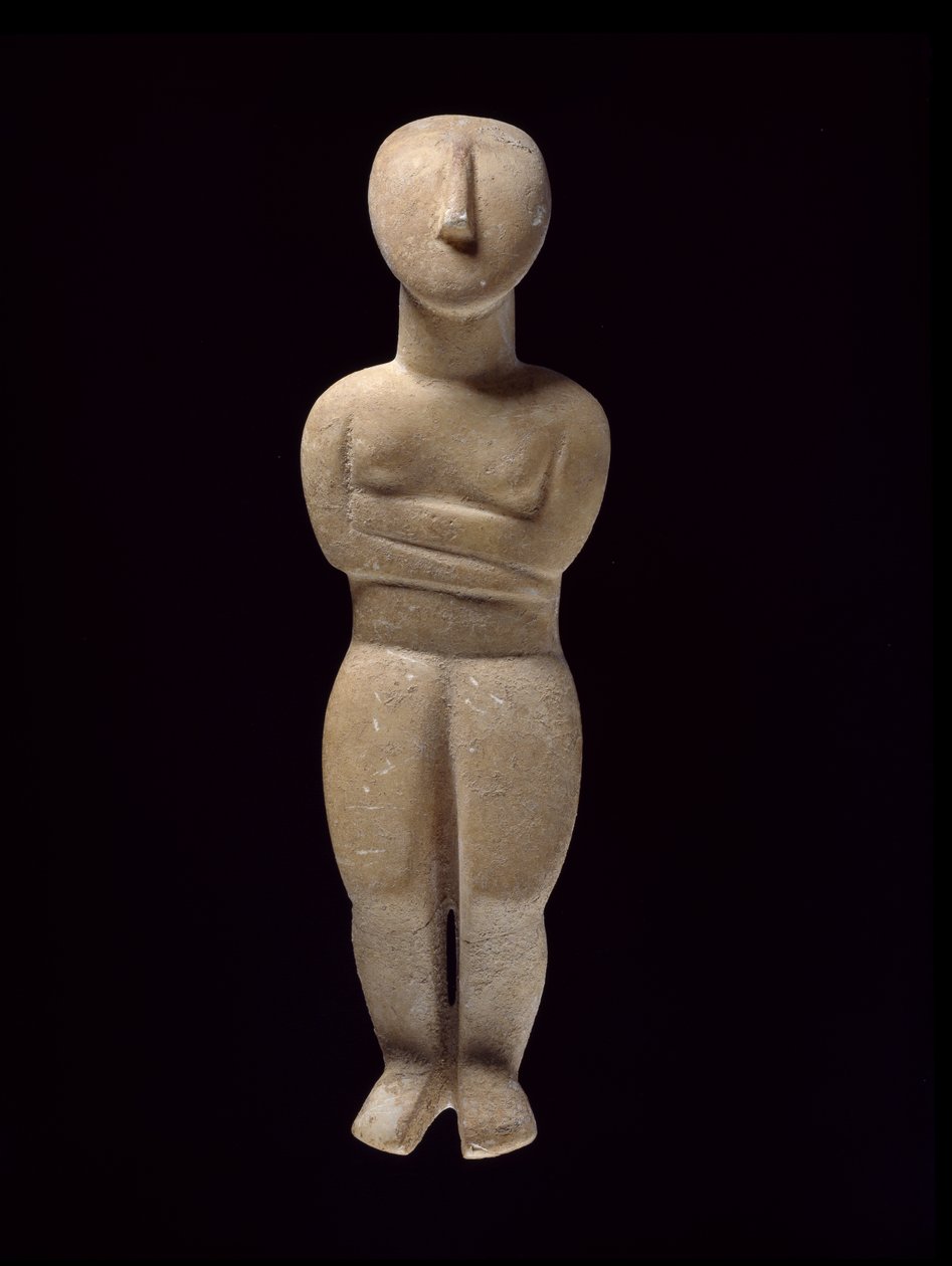 Kükladikus figura, Naxos, ie 3000-2000 körül (márvány) alkotó: Greek