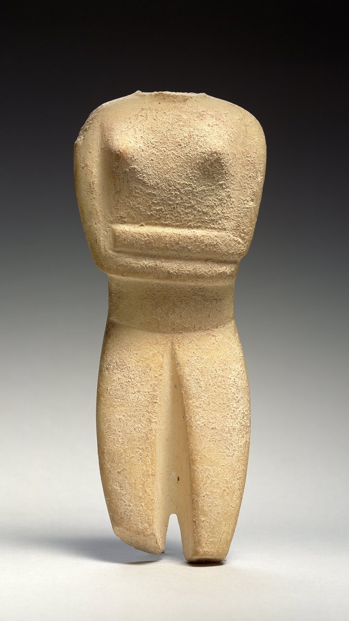 Kükladikus figura, Spedos, ie 2700-2500 körül (márvány) alkotó: Greek