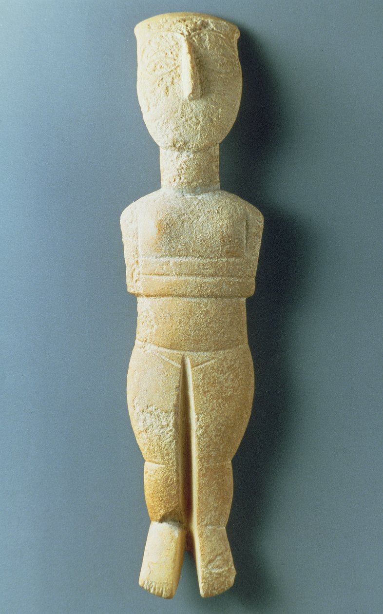 Női szobrocska, korai kükladikus korszak, ie 2800-2300 körül (márvány) alkotó: Greek