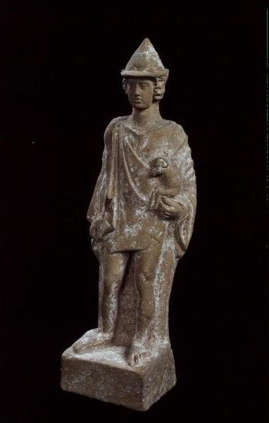 Hermész Kriophorosz, Beotian, Kr.e. 450 körül (agyag) alkotó: Greek