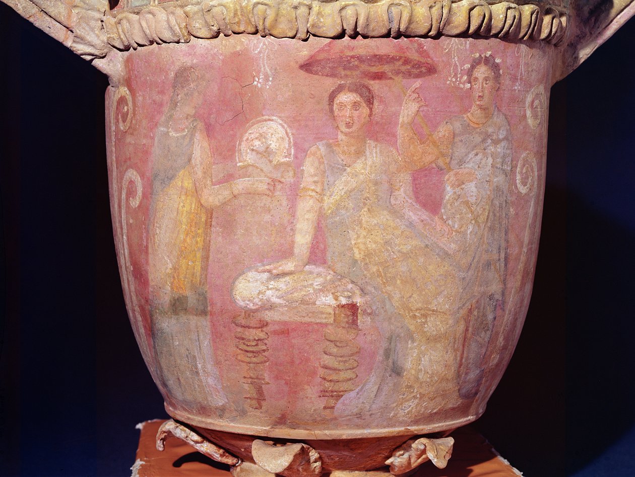 Fazék fürdőző nők jelenetével (terrakotta) (lásd még: 349753) alkotó: Greek