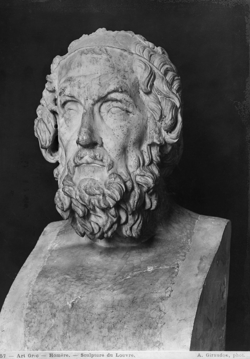 Homérosz mellszobra, hellenisztikus időszak (i.e. 330-20) (márvány) alkotó: Greek
