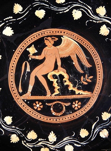 Vidám gondolat kupa, Kr.e. 330-310 körül (kerámia) alkotó: Greek