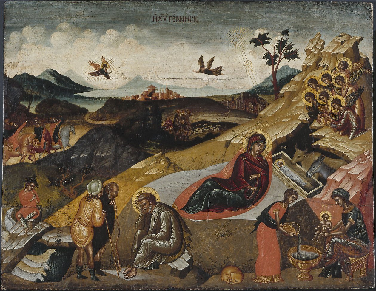 Krisztus születése, c. 1490. alkotó: Greek icon.