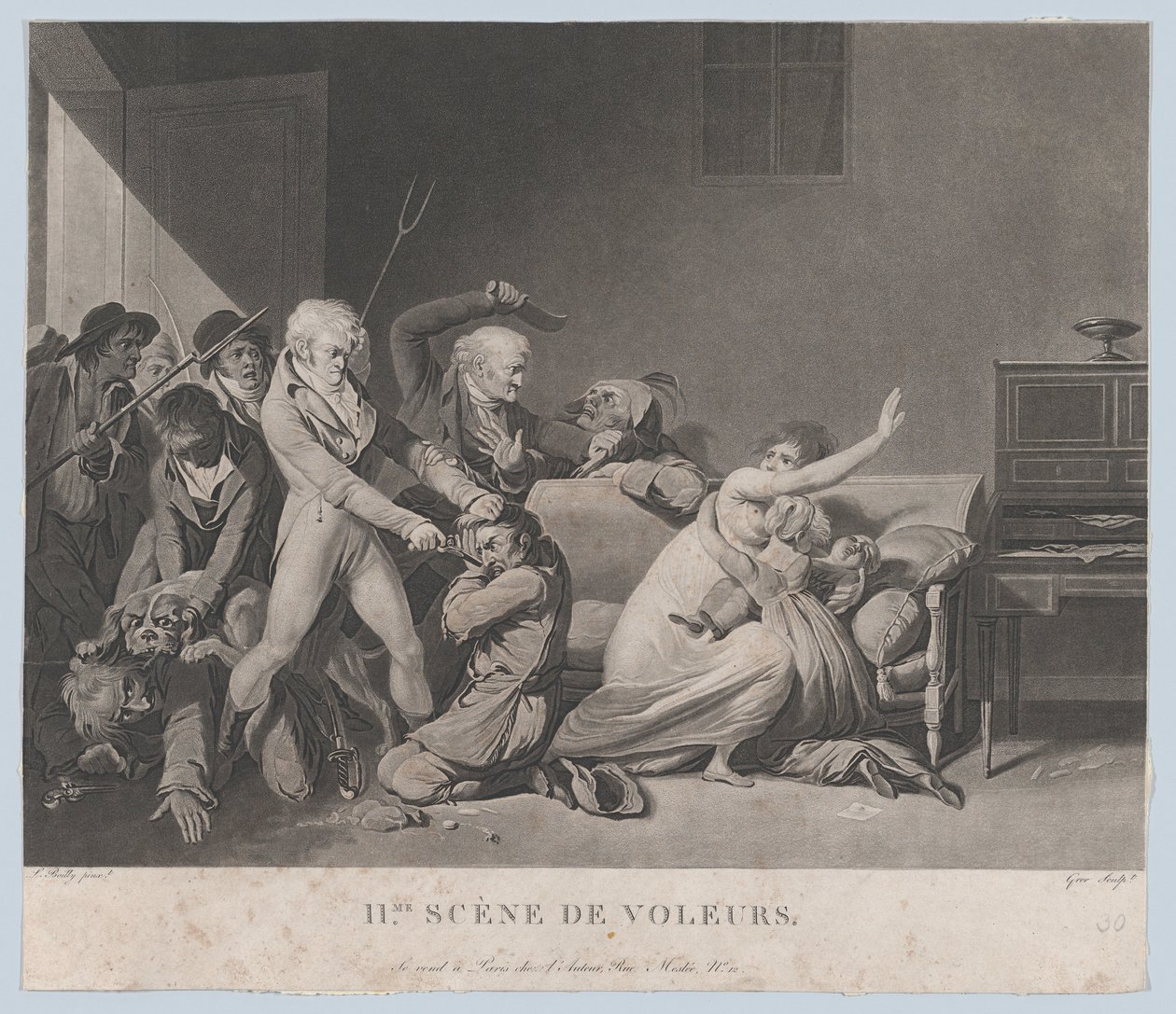A tolvajok második jelenete, kb. 1805. alkotó: Gror