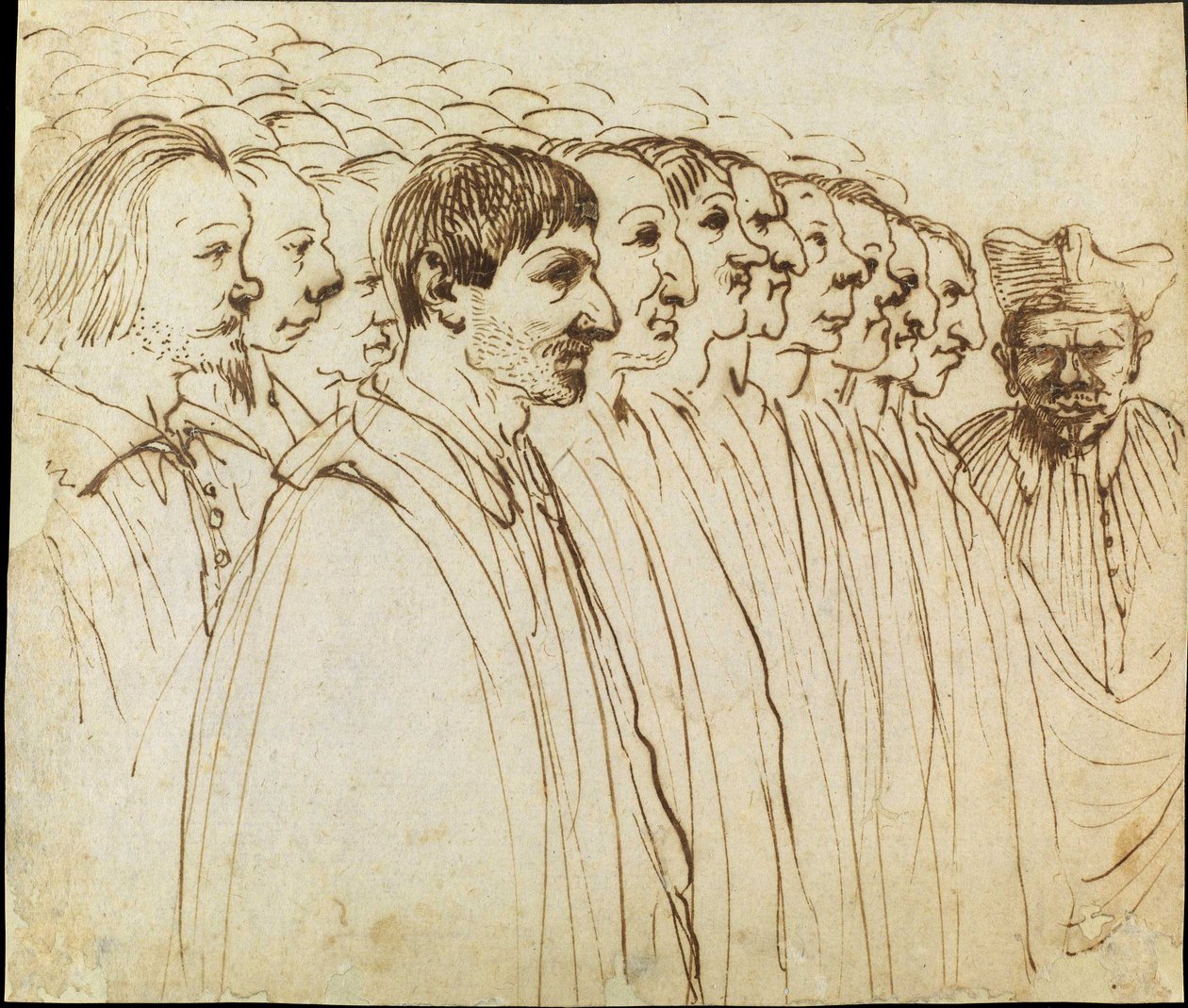 Szemlélet a papság karikatúrájáról alkotó: Guercino