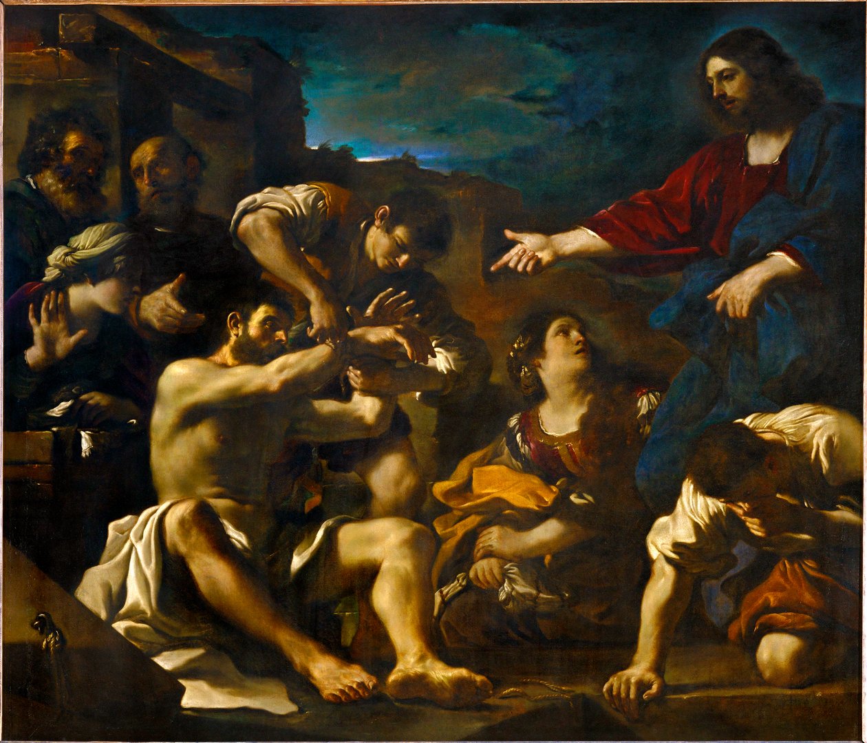 La resurrection de Lazare-Lázár feltámadása ... alkotó: Guercino (1591 1666)