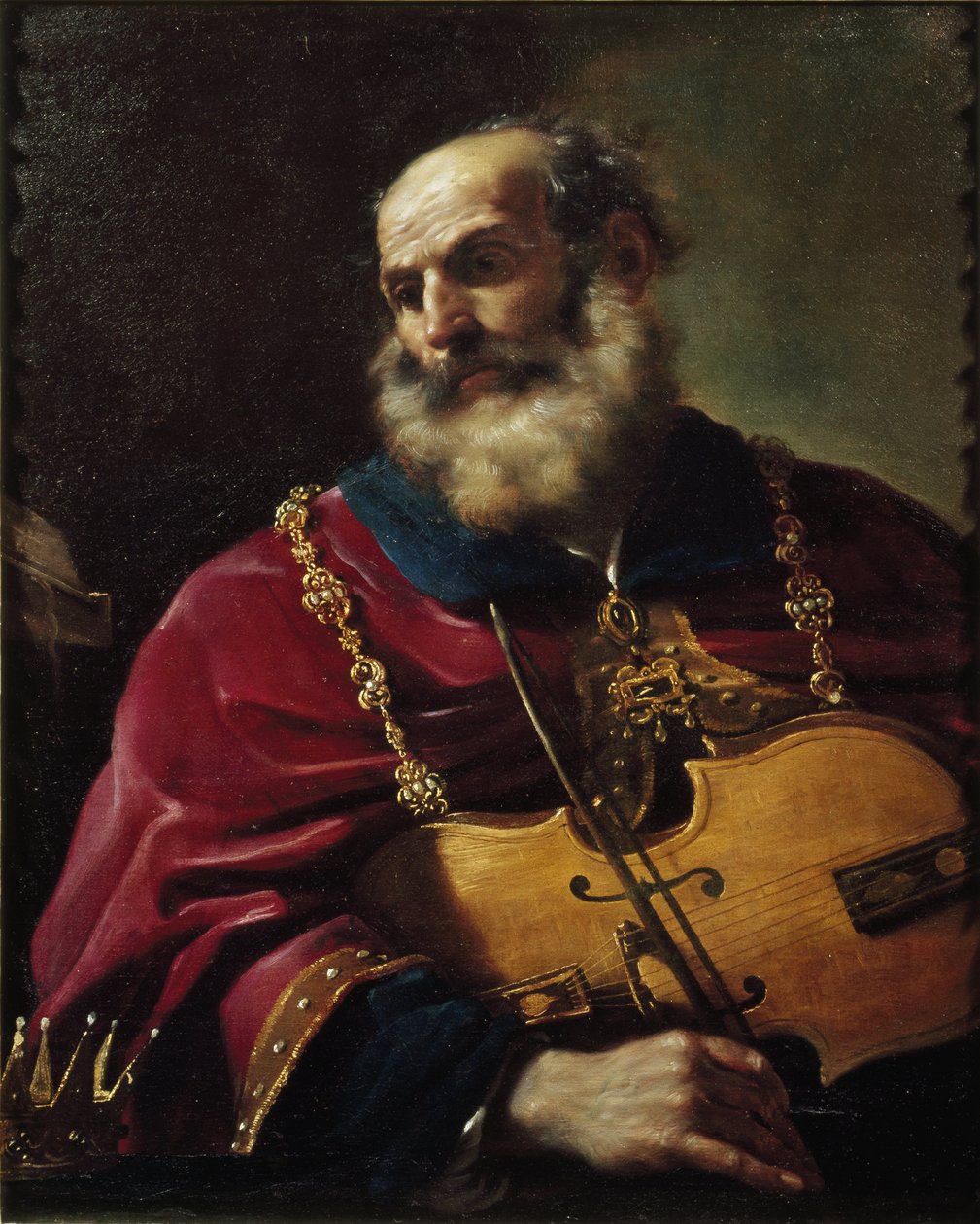 Dávid király (olaj, vászon alkotó: Guercino